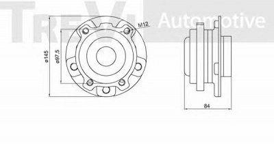 TREVI AUTOMOTIVE wb2244 -  Комплект подшипника ступицы колеса